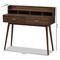 Baxton Studio Disa Mid-Century Modern Walnut Brown Finished 2-Drawer Desk 142-8005 - alternate 9